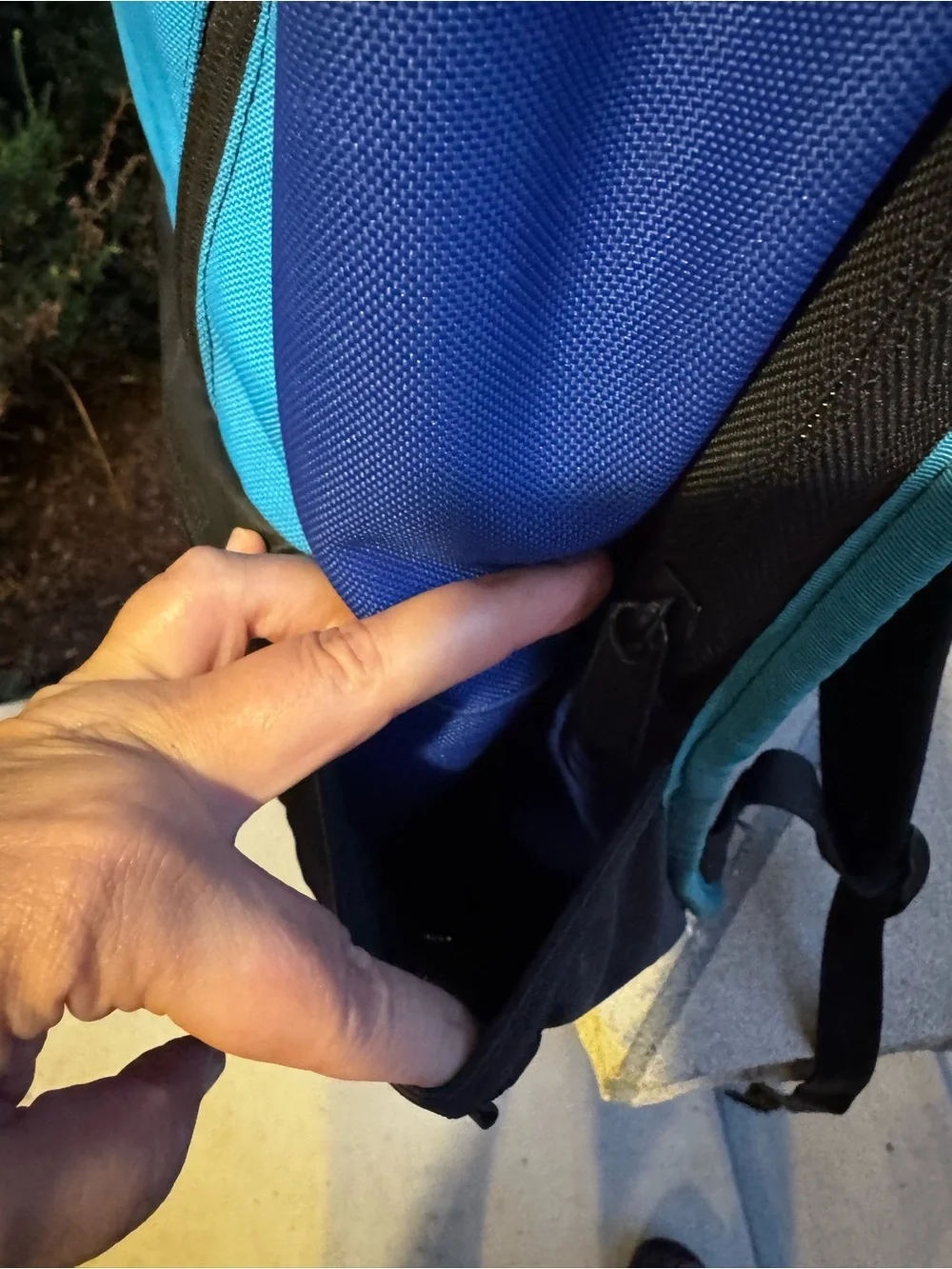 Timbuk2 Parkside Laptop Bright Teal and Royal Blue Backpack w Bottle Opener